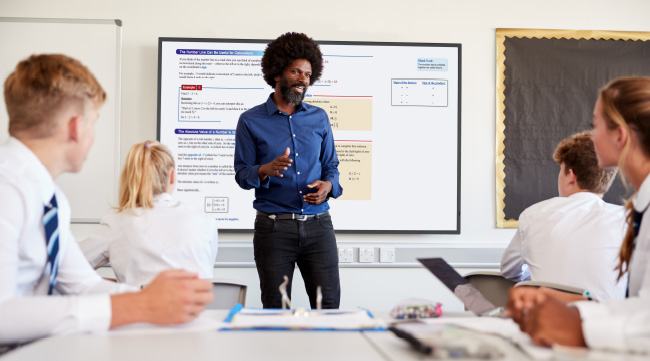 NEC Large Screen displays and projectors being used in a large media room