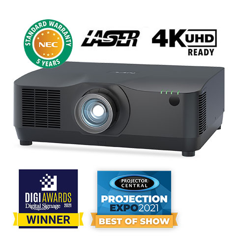 NP-PA1004UL-B, 10,000-Lumen Professional Installation Projector W/ 4K ...