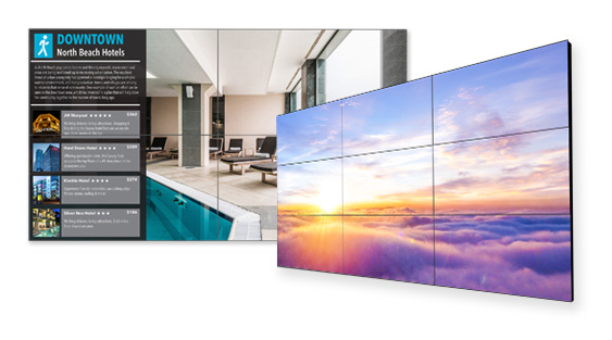 Picture of NEC's video wall solutions.