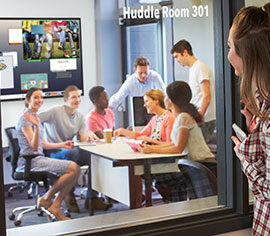 Digital displays encourage connectivity and collaboration across the campus 